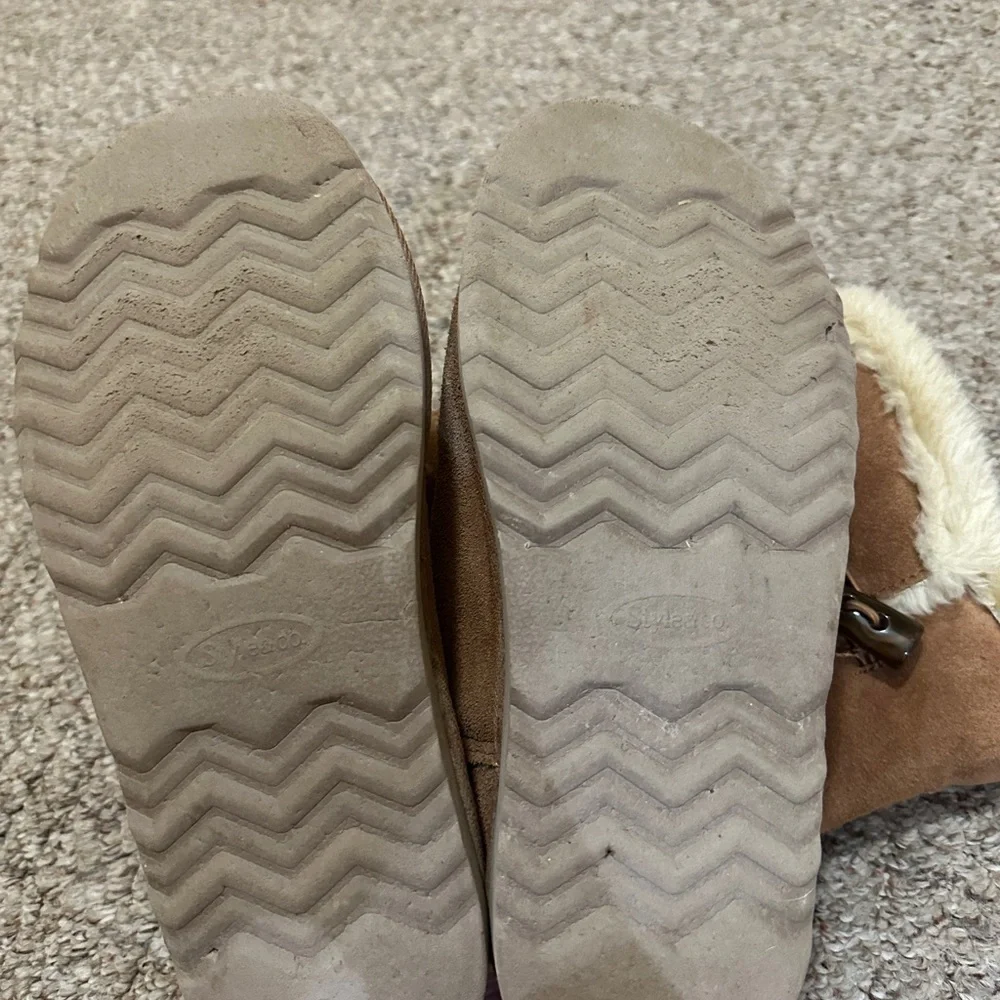 Style & Co Tan Winter Boots Suede Leather Ankle-High